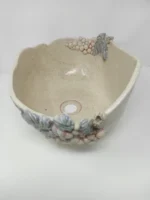 Lavabo Beig con decoración de uvas - Imagen 2